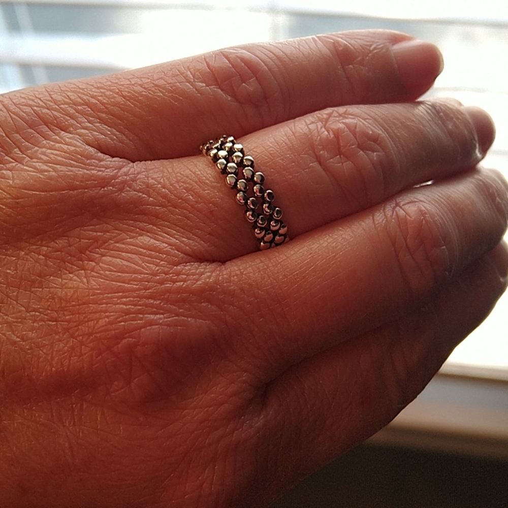 NEW 925 Silver Trendy Stackable Adjustable Rings - Picture 4 of 7